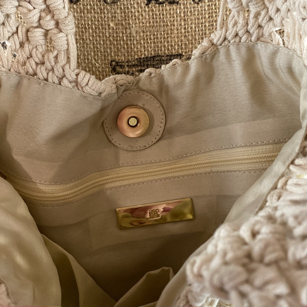 INC Shell Macrame Tote - Picture 3 of 5